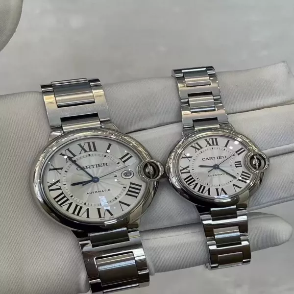 까르띠에 블루 벌룬 42mm·33mm 스테인리스 기계식 손목시계