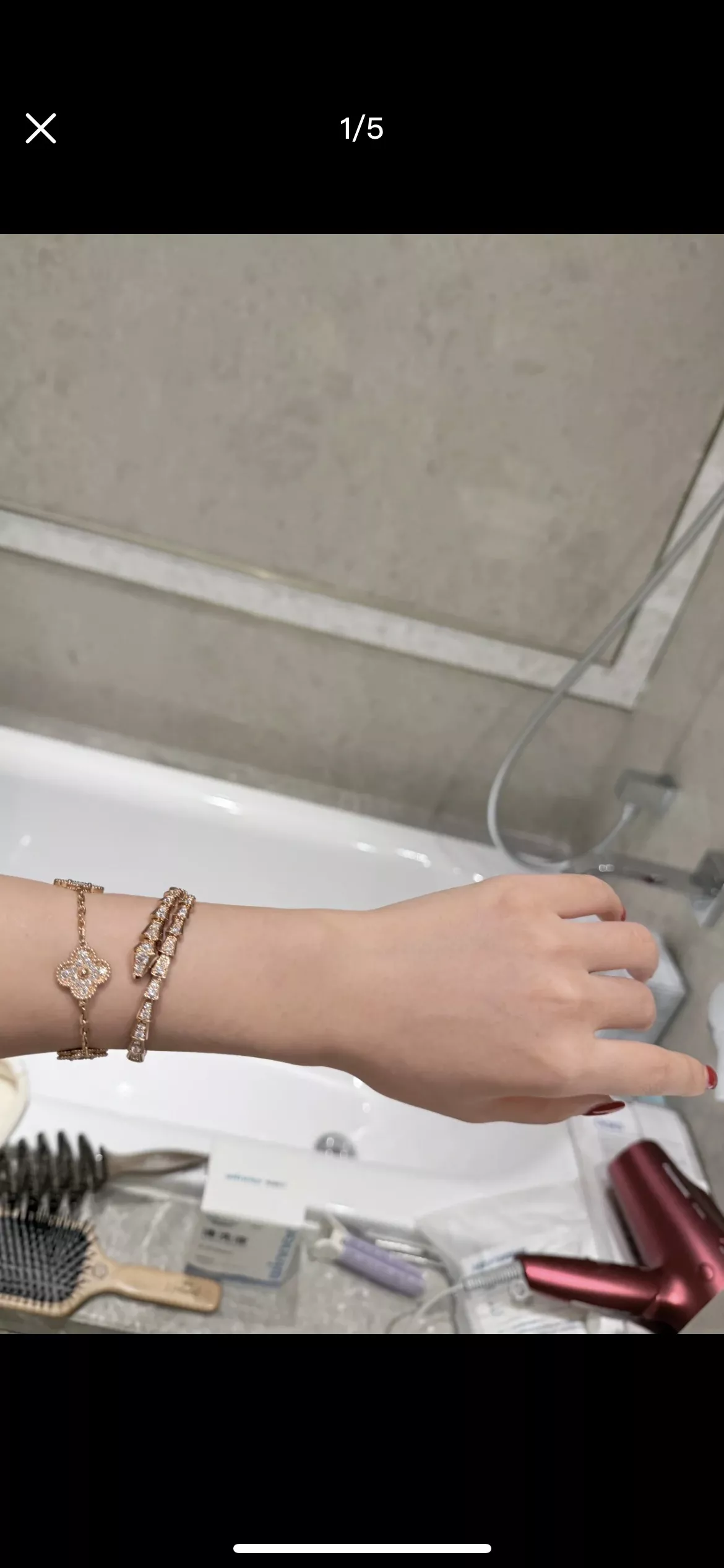 불가리 세르펜티 바이퍼 풀다이아 스네이크 본 팔찌 상세 이미지 11