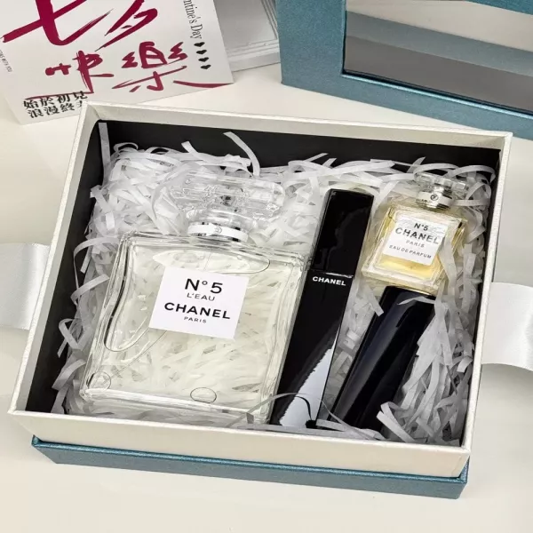샤넬 N5 화이트 향수 립스틱 마스카라 기프트 세트