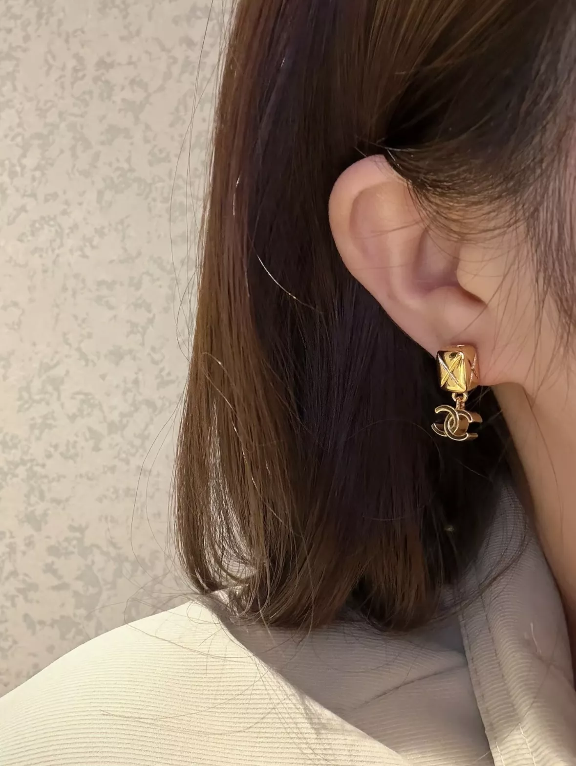 샤넬 빈티지 퀼팅 더블C 드롭 귀걸이 상세 이미지 6