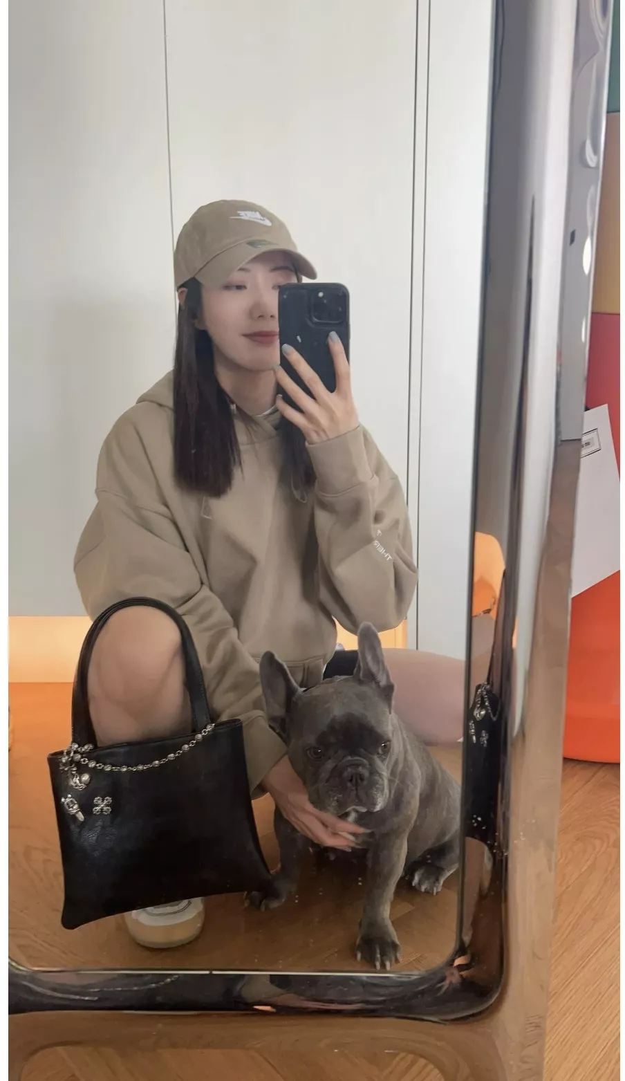 크롬하츠 실버 장식 블랙 레더 베일리 토트백 상세 이미지 20
