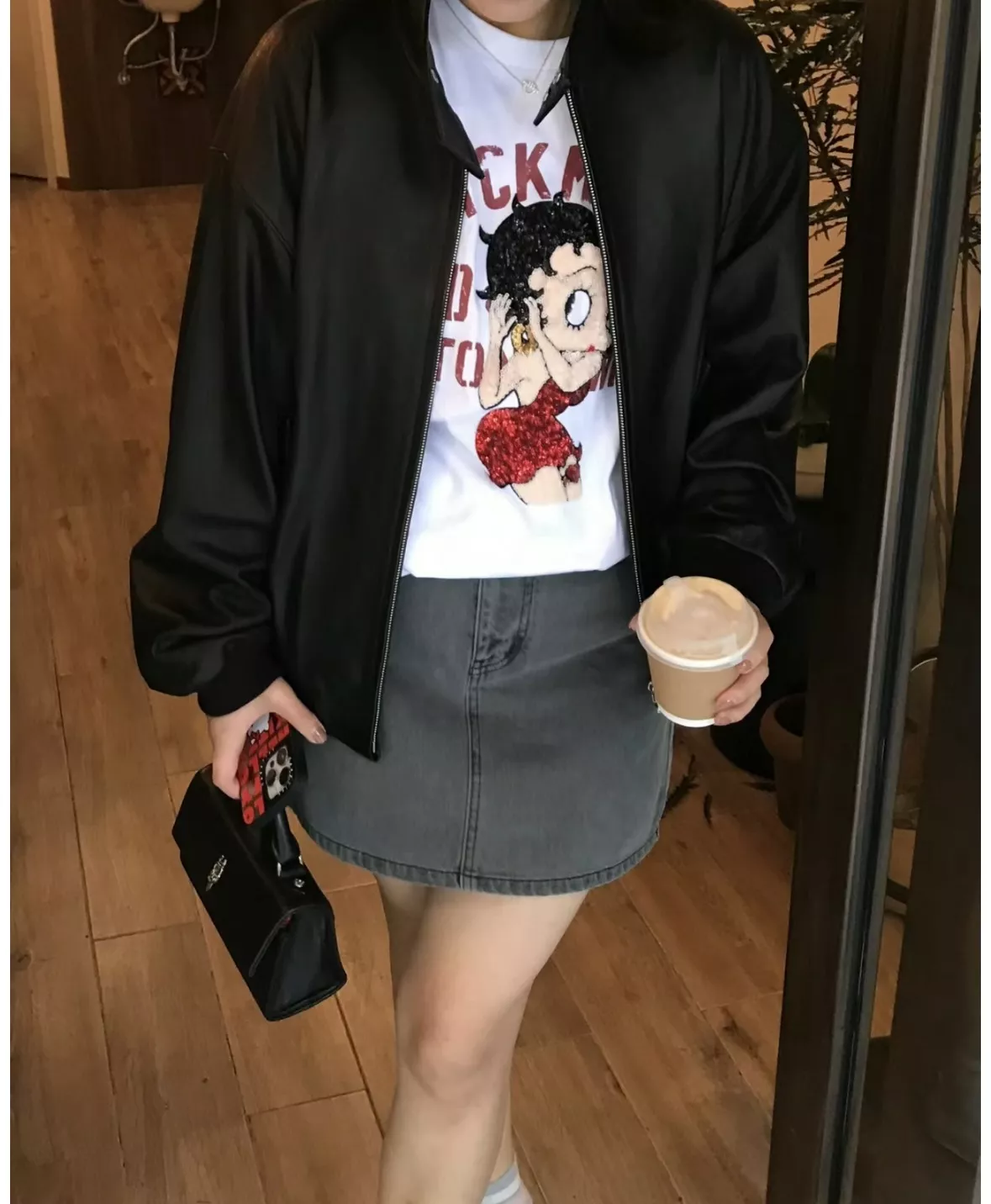 크롬하츠 벨라 콜라보 하트 소드 블랙 레더 바게트백 상세 이미지 20
