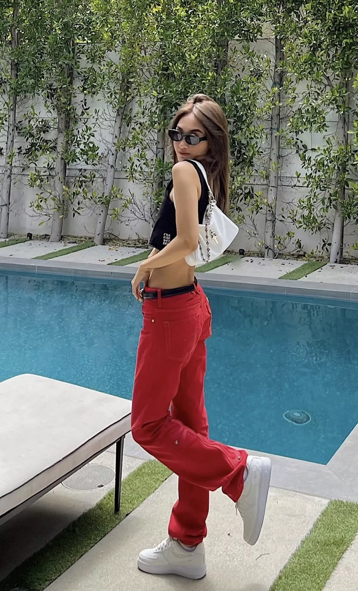 크롬하츠 화이트 그레인 카프스킨 실버 장식 숄더백 상세 이미지 20