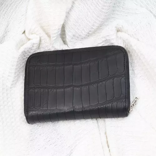 크롬하츠 악어가죽 장식 롱 지퍼 지갑