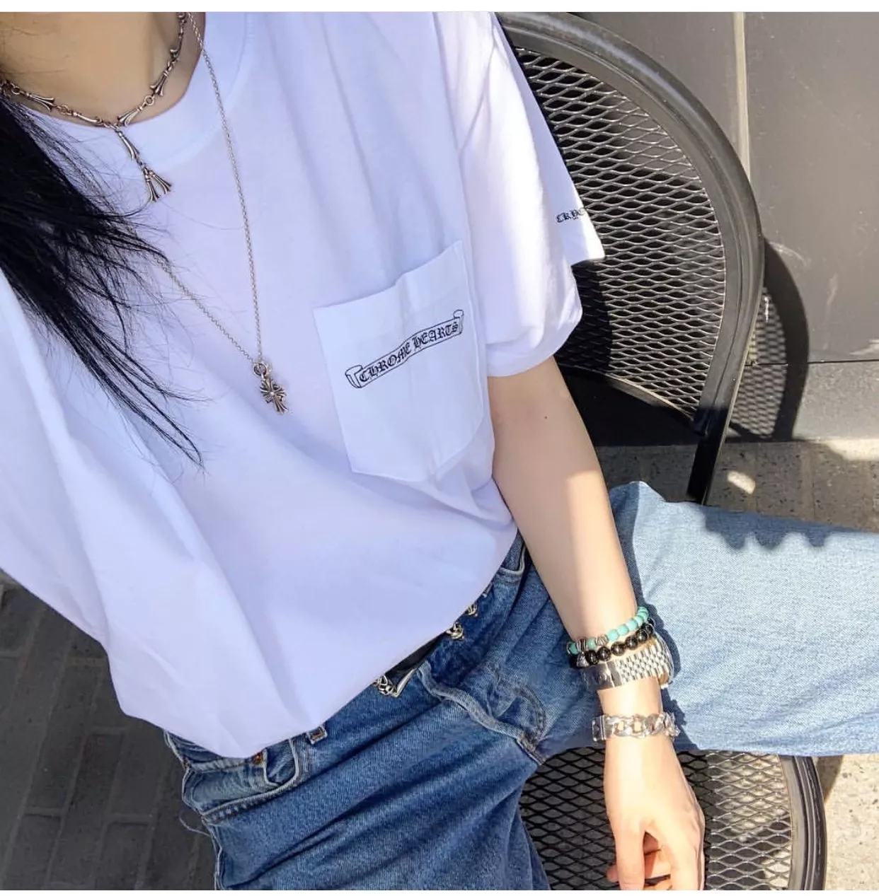 크롬하츠 S925 실버 수공예 페더 펜던트 목걸이 상세 이미지 9