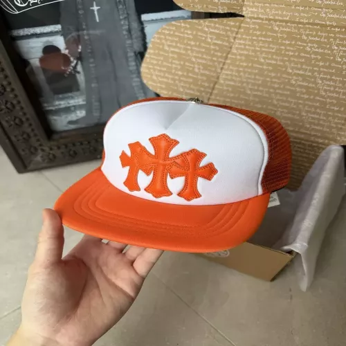 크롬하츠 오렌지 삼십자 패치 메쉬 볼캡