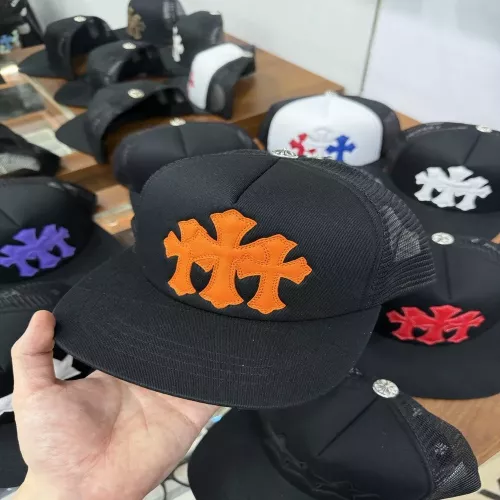 크롬하츠 오렌지 크로스 패치 메쉬 볼캡