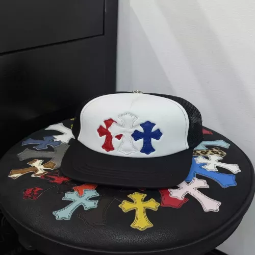 크롬하츠 삼색 크로스 패치 트러커 캡