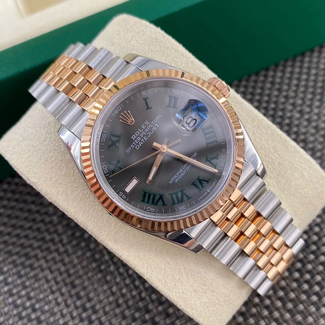 롤렉스 로즈골드 로마 다이얼 36mm 메탈 시계 상세 이미지 6