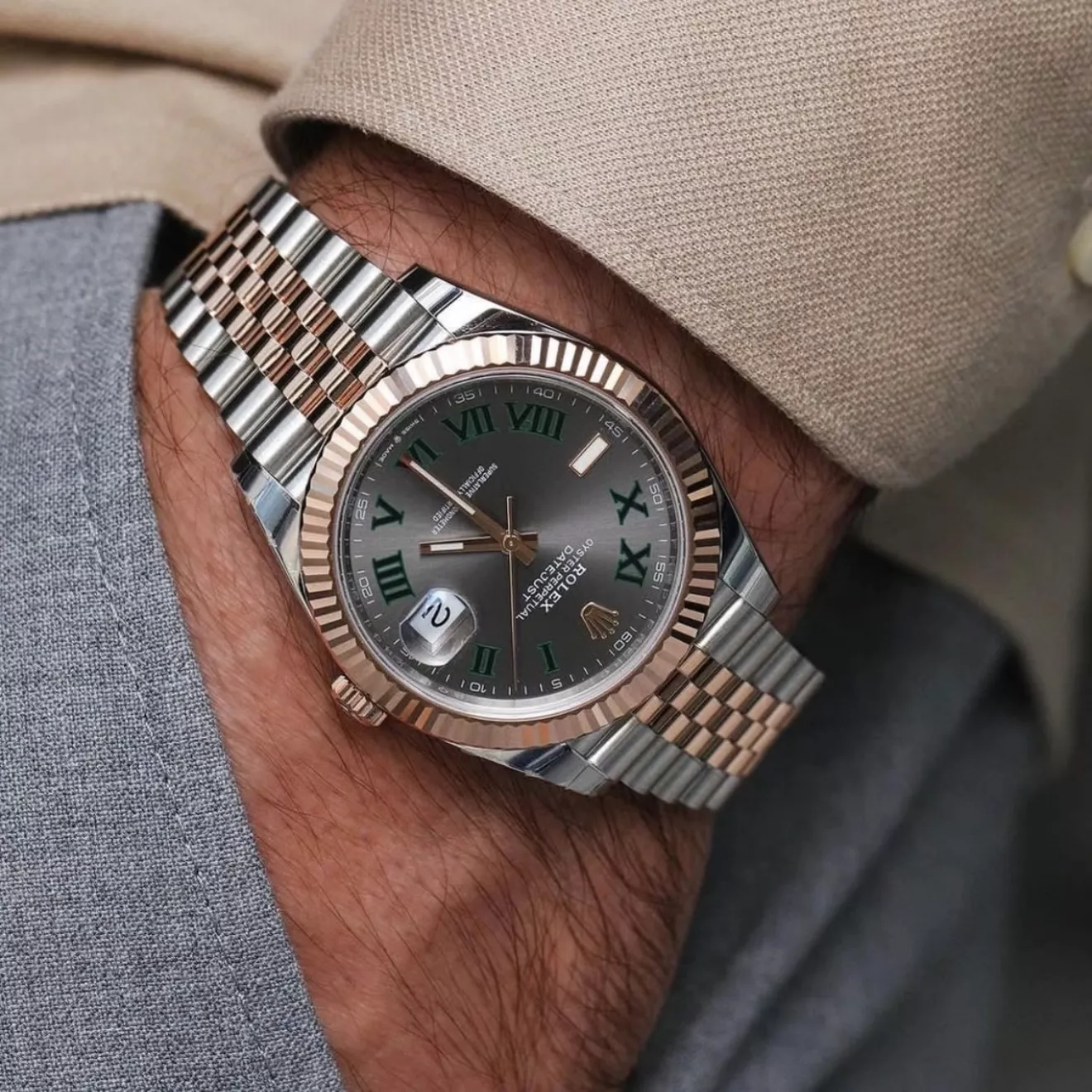 롤렉스 로즈골드 로마 다이얼 36mm 메탈 시계 상세 이미지 11