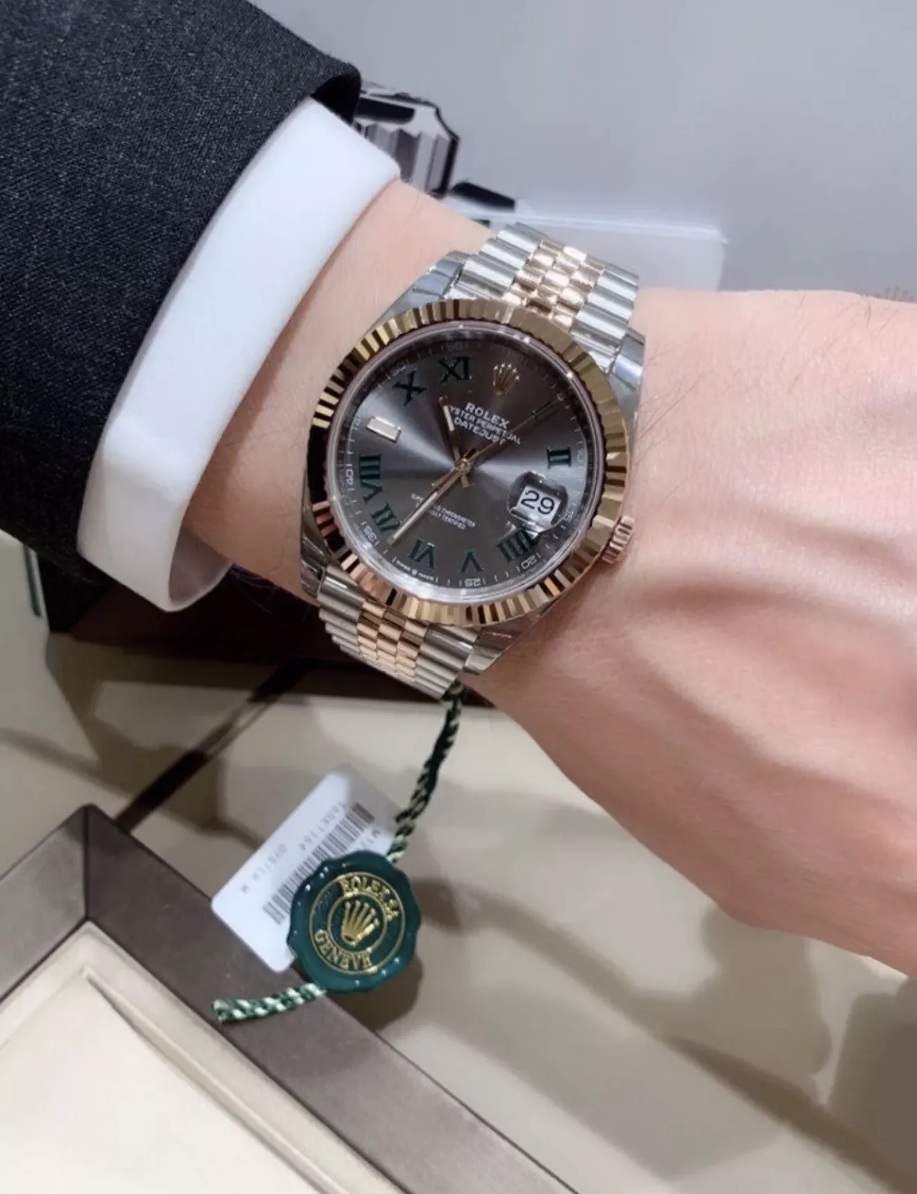 롤렉스 로즈골드 로마 다이얼 36mm 메탈 시계 상세 이미지 12