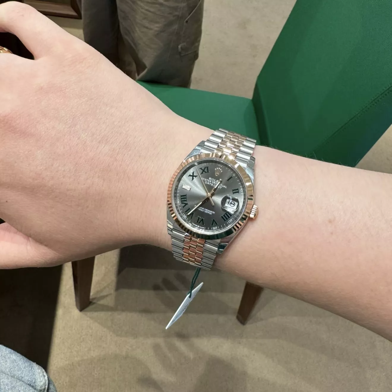 롤렉스 로즈골드 로마 다이얼 36mm 메탈 시계 상세 이미지 14