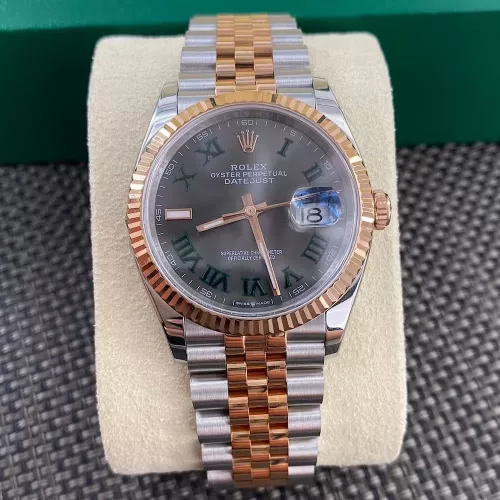 롤렉스 로즈골드 로마 다이얼 36mm 메탈 시계