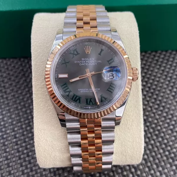 롤렉스 로즈골드 로마 다이얼 36mm 메탈 시계
