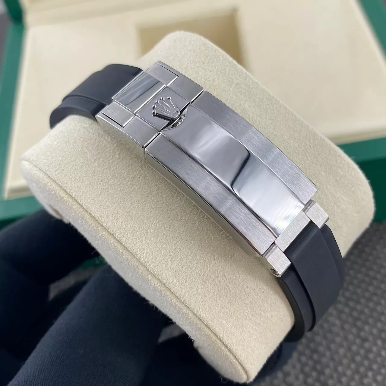 롤렉스 데이토나 40mm 블랙 세라믹 베젤 러버 크로노그래프 시계 상세 이미지 7