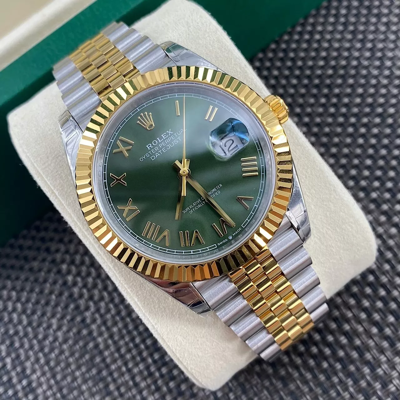 롤렉스 그린 로마 다이얼 41mm 스테인리스 메탈 시계 상세 이미지 5