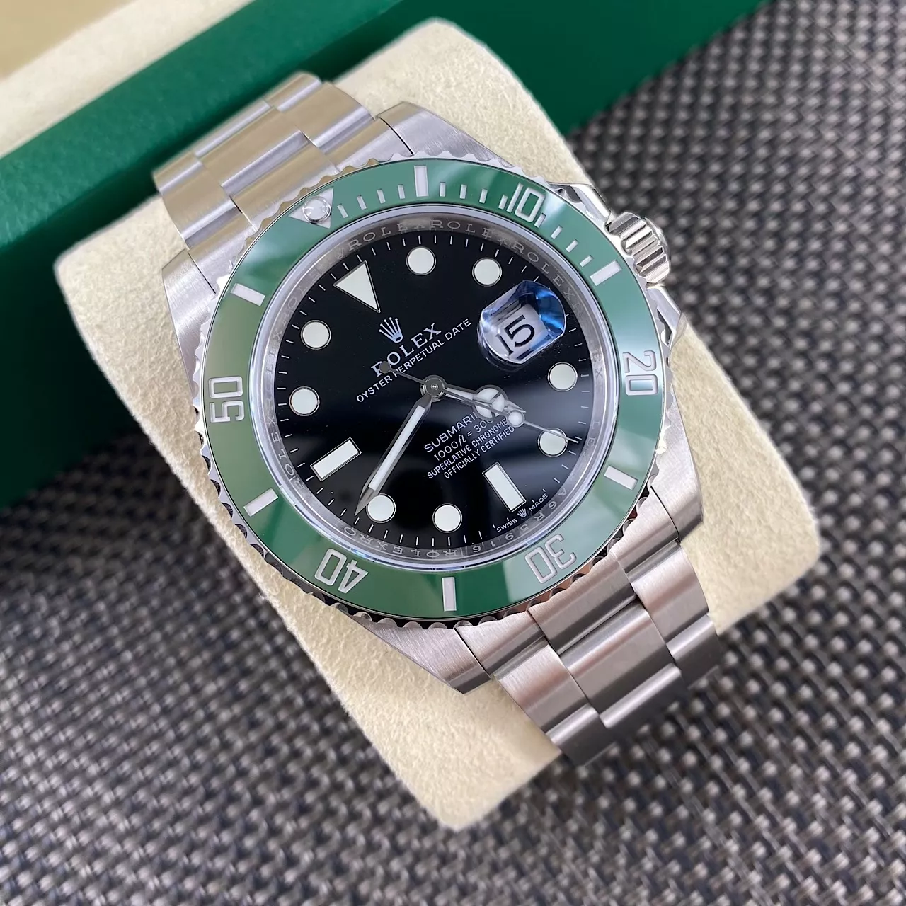 롤렉스 그린 세라믹 베젤 41mm 메탈 손목시계 상세 이미지 5