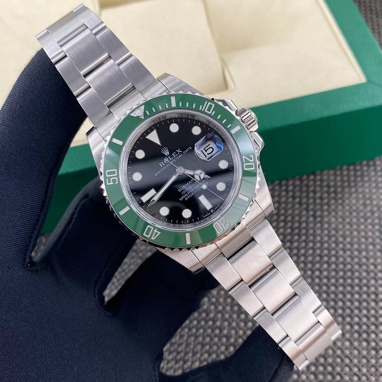 롤렉스 그린 세라믹 베젤 41mm 메탈 손목시계 상세 이미지 3