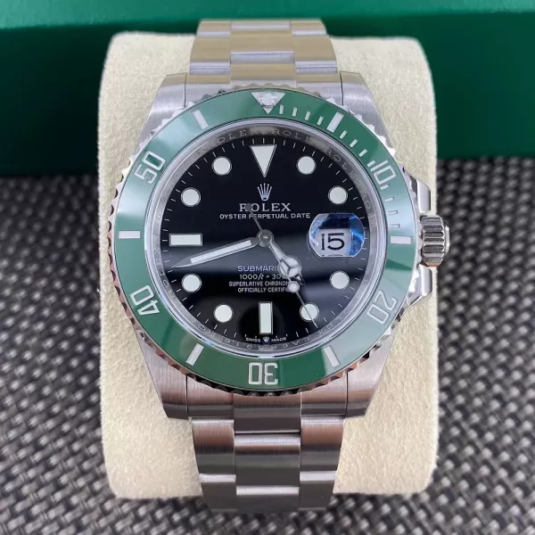 롤렉스 그린 세라믹 베젤 41mm 메탈 손목시계