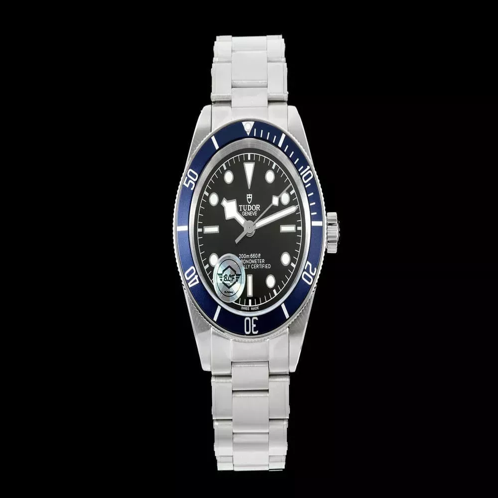 튜더 블랙 베이 41mm 스테인리스 블루 베젤 메탈 시계