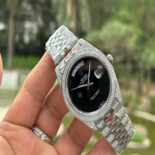 롤렉스 로그 40mm 풀파베 다이얼 메탈 시계