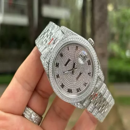 롤렉스 로그 40mm 풀파베 다이얼 메탈 손목시계