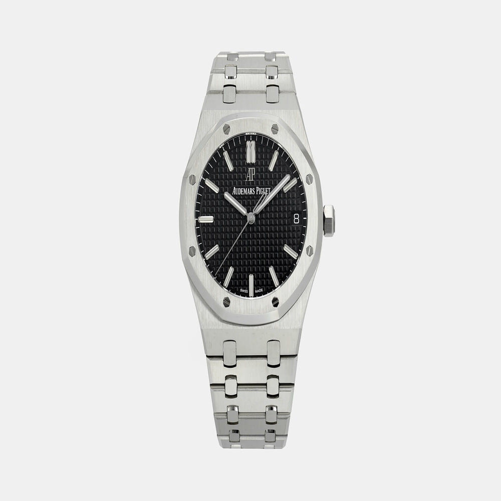오데마피게 15500 41mm 스테인리스 블랙 다이얼 메탈 시계