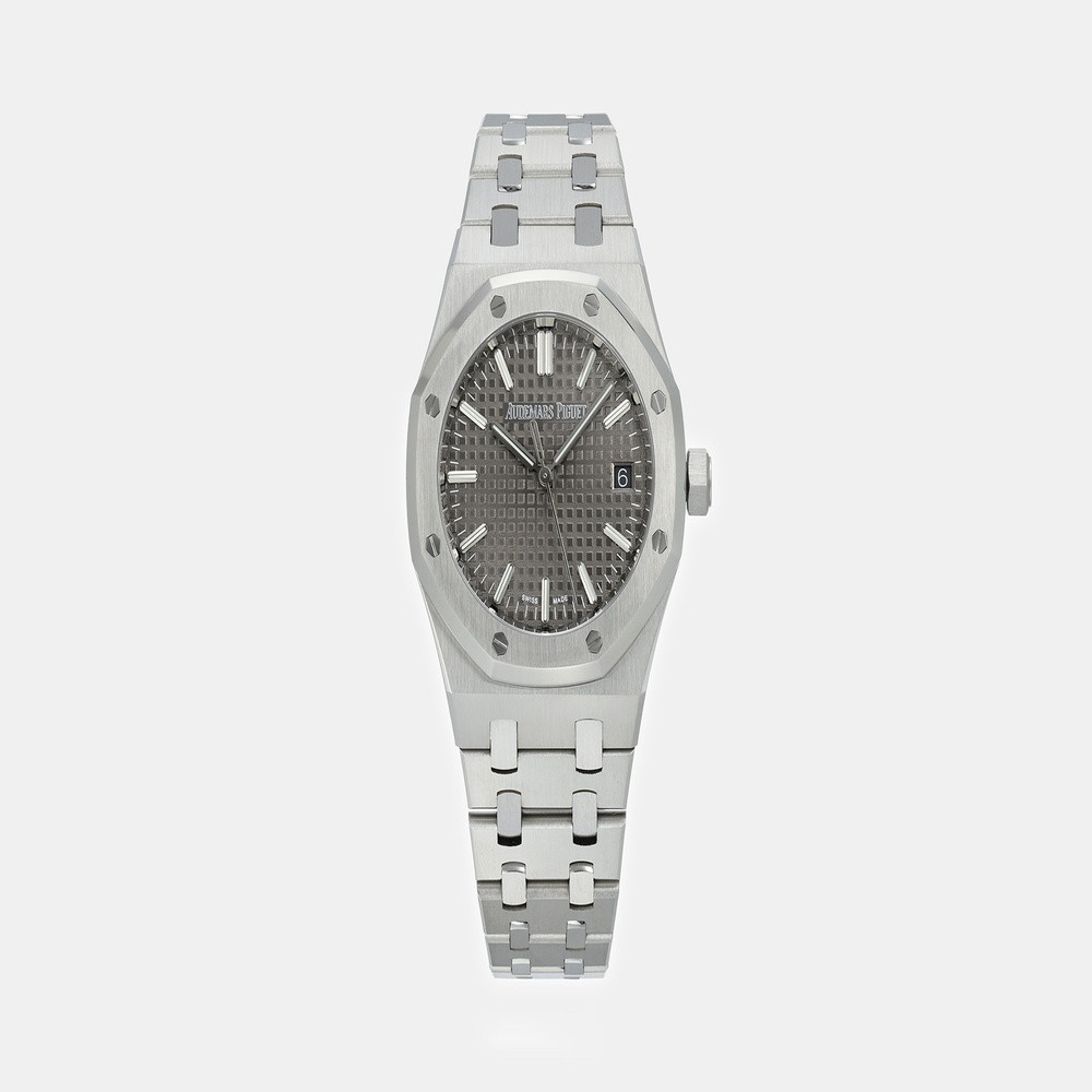 오데마피게 로열오크 15550ST 37mm 그레이 다이얼 메탈 시계