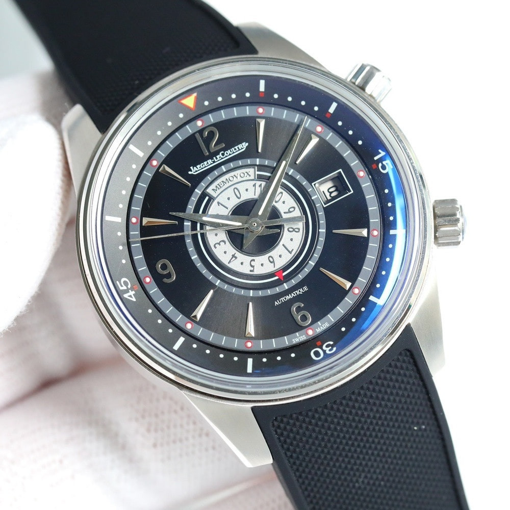 예거르쿨트르 북극성 시리즈 42mm 러버 스트랩 자동 손목시계