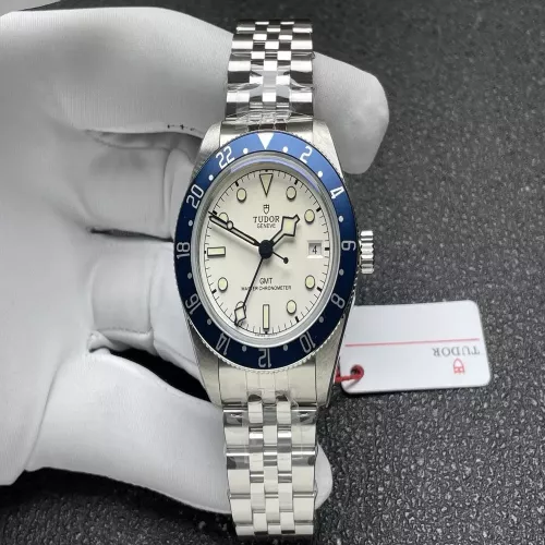 튜더 블랙 베이 1958 GMT 39mm 스틸 브레이슬릿 시계
