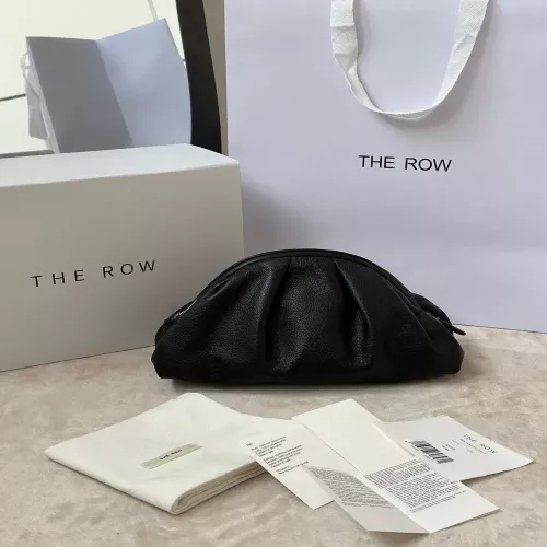 더로우 드레이프 라인 스웨이드 지퍼 파우치