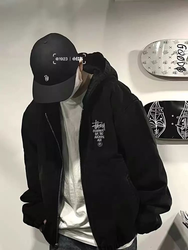 스투시 워시드 빈티지 로고 퀼팅 코튼 집업 재킷 상세 이미지 29