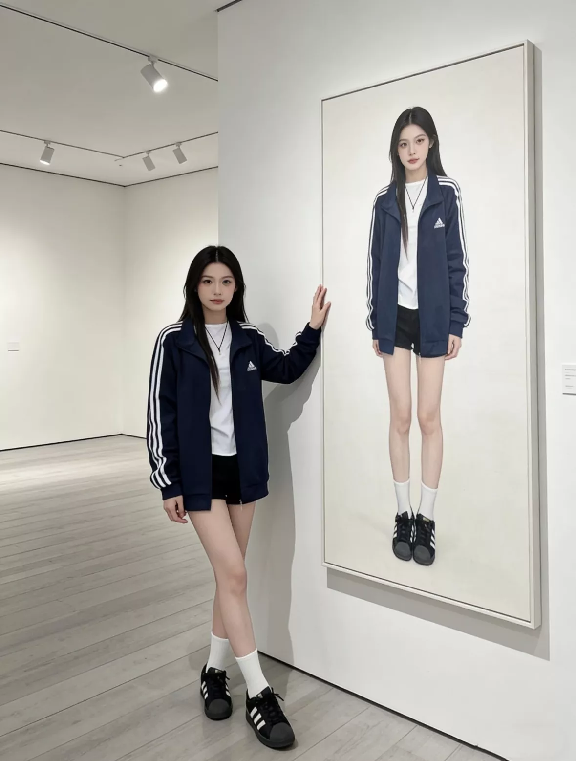 아디다스 스탠드넥 삼선 더블지퍼 재킷 상세 이미지 17
