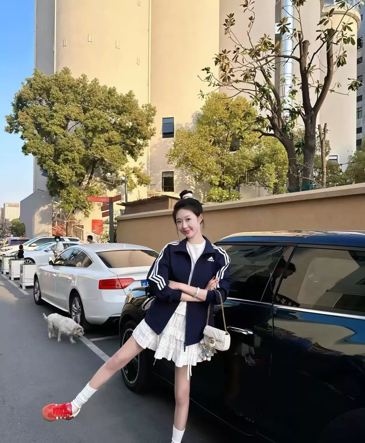 아디다스 스탠드넥 삼선 더블지퍼 재킷 상세 이미지 16