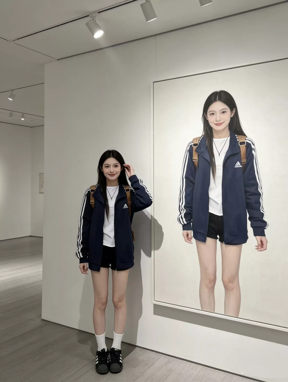 아디다스 스탠드넥 삼선 더블지퍼 재킷 상세 이미지 18