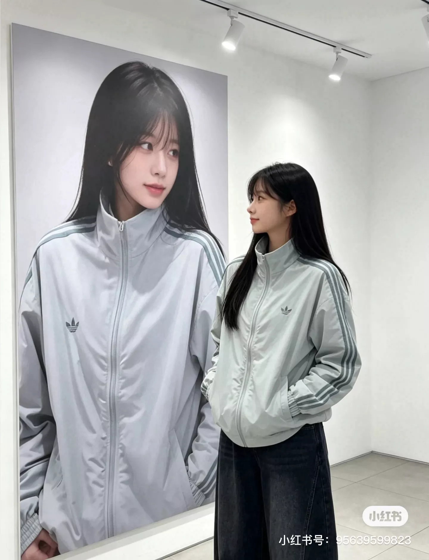 아디다스 삼선 자수 로고 스탠드넥 윈드브레이커 재킷 상세 이미지 41