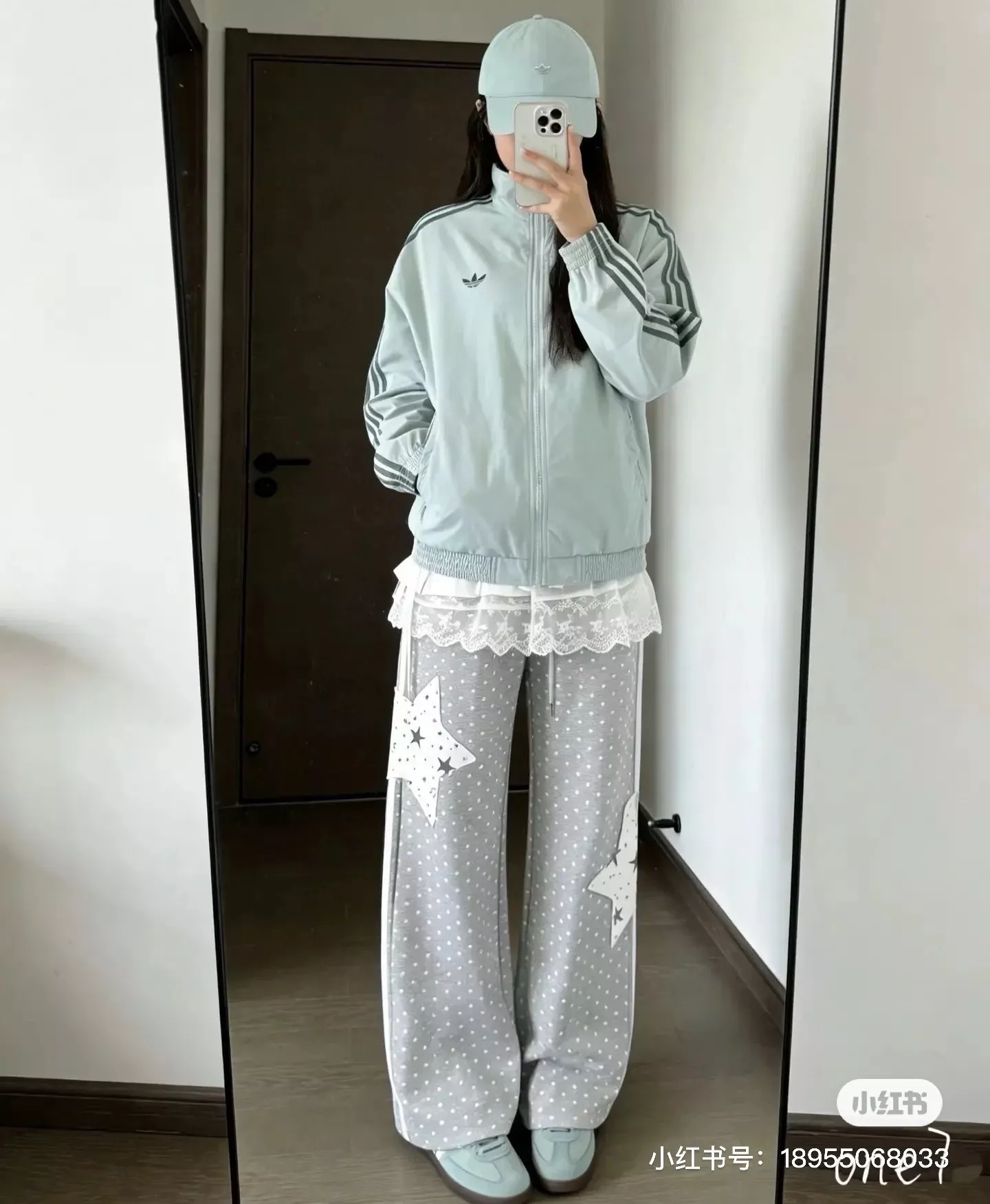 아디다스 삼선 자수 로고 스탠드넥 윈드브레이커 재킷 상세 이미지 50