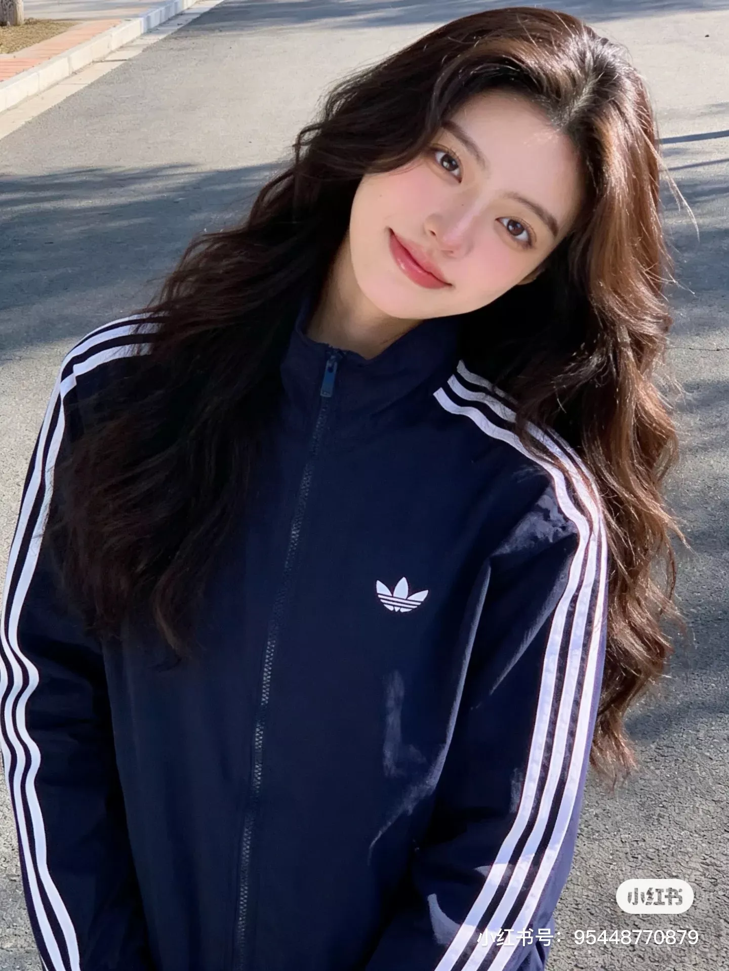아디다스 삼선 자수 로고 스탠드넥 윈드브레이커 재킷 상세 이미지 23