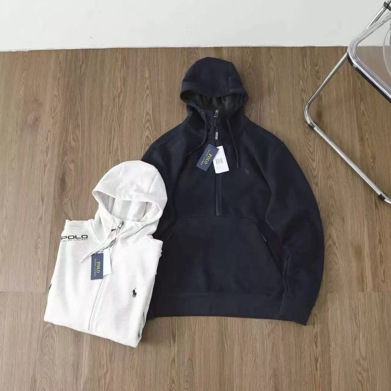 랄프로렌 반집업 로고 캥거루포켓 후드 티셔츠 상세 이미지 7