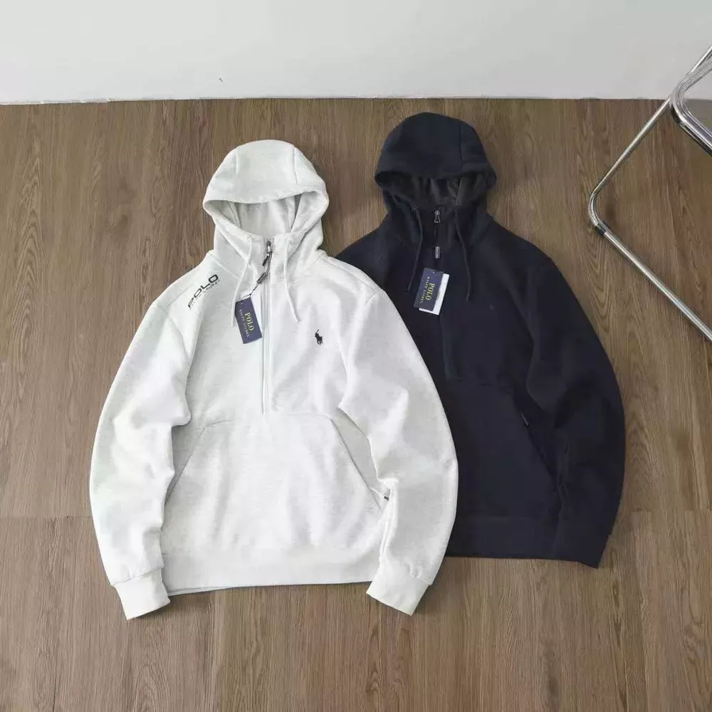 랄프로렌 반집업 로고 캥거루포켓 후드 티셔츠
