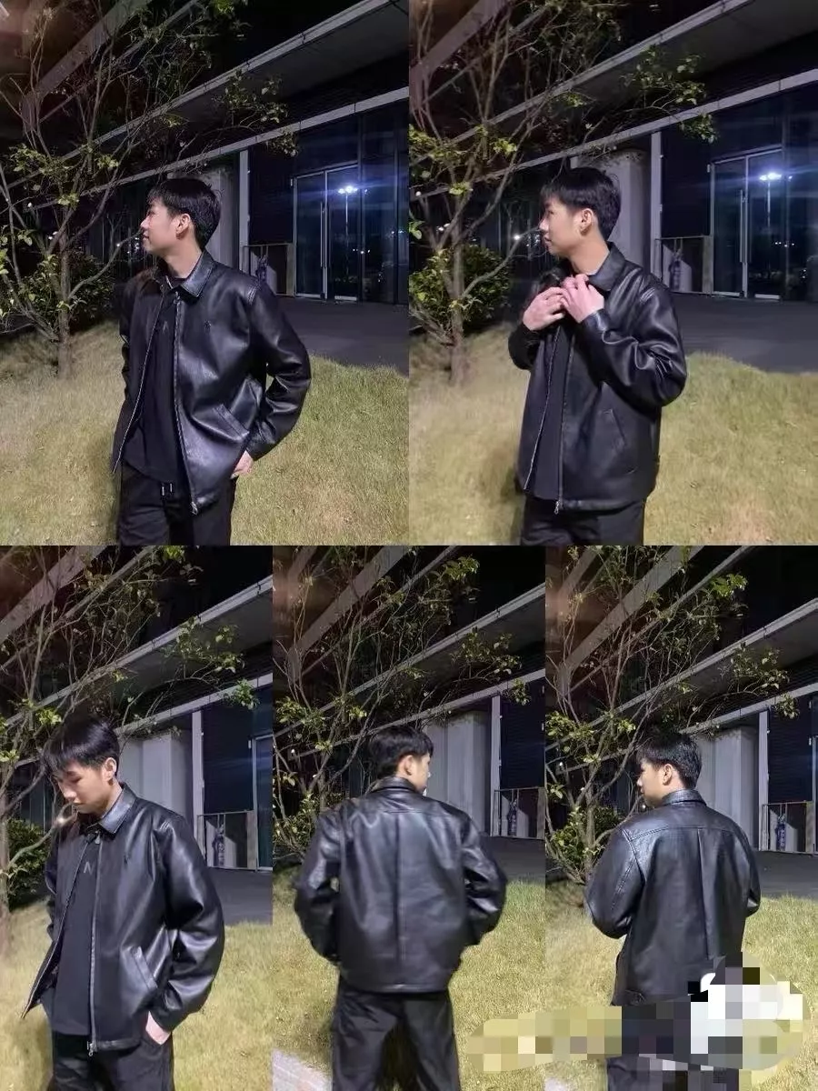 랄프로렌 클래식 솔리드 집업 카라 가죽 재킷 상세 이미지 22