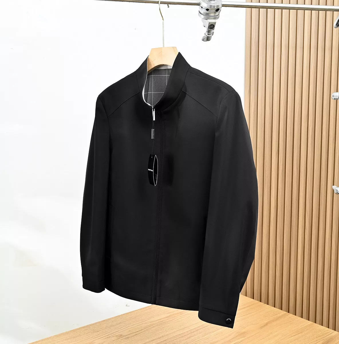 아르마니 스탠드칼라 비즈니스 캐주얼 집업 재킷 상세 이미지 8