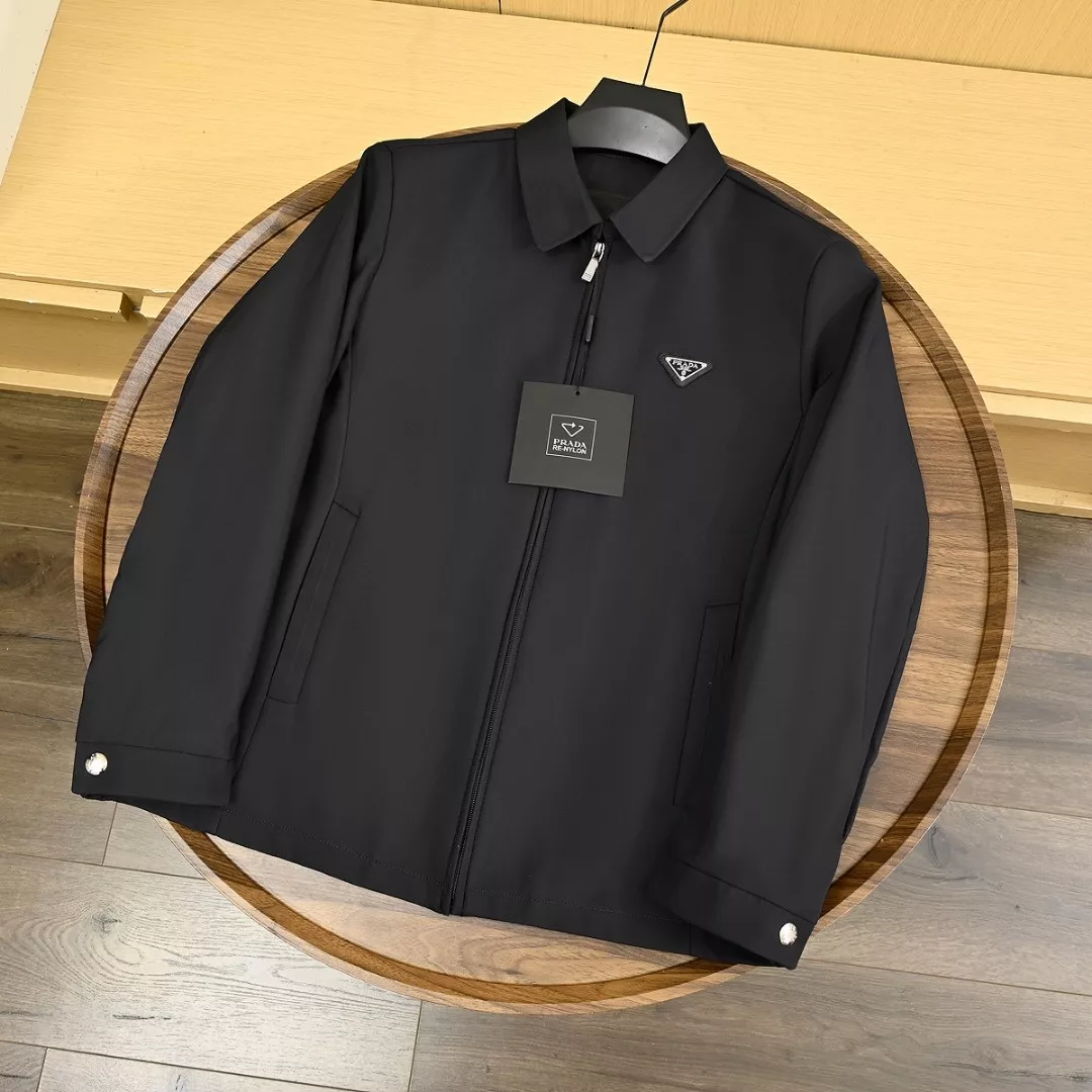 프라다 삼각 로고 경량 폴리에스터 카라 재킷 상세 이미지 4