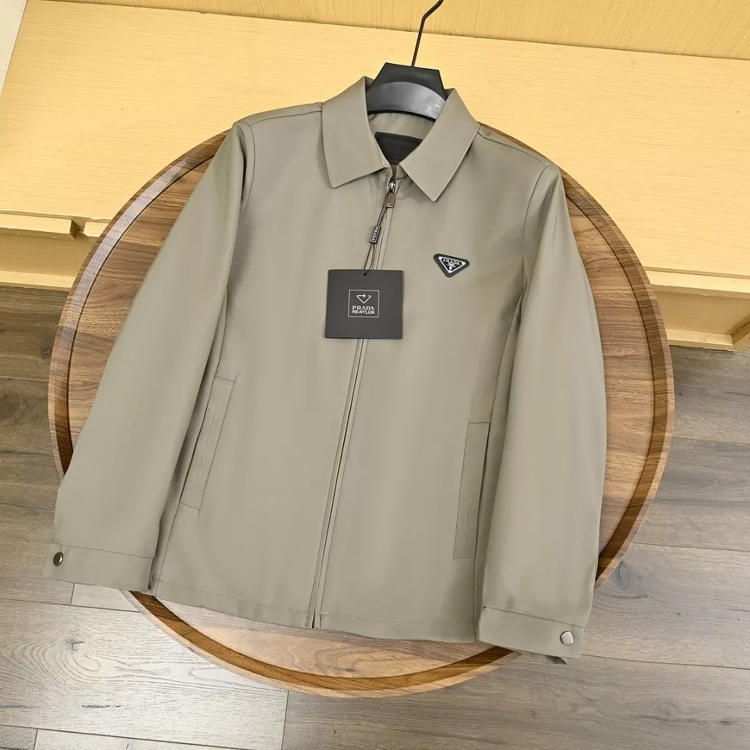 프라다 삼각 로고 경량 폴리에스터 카라 재킷 상세 이미지 3