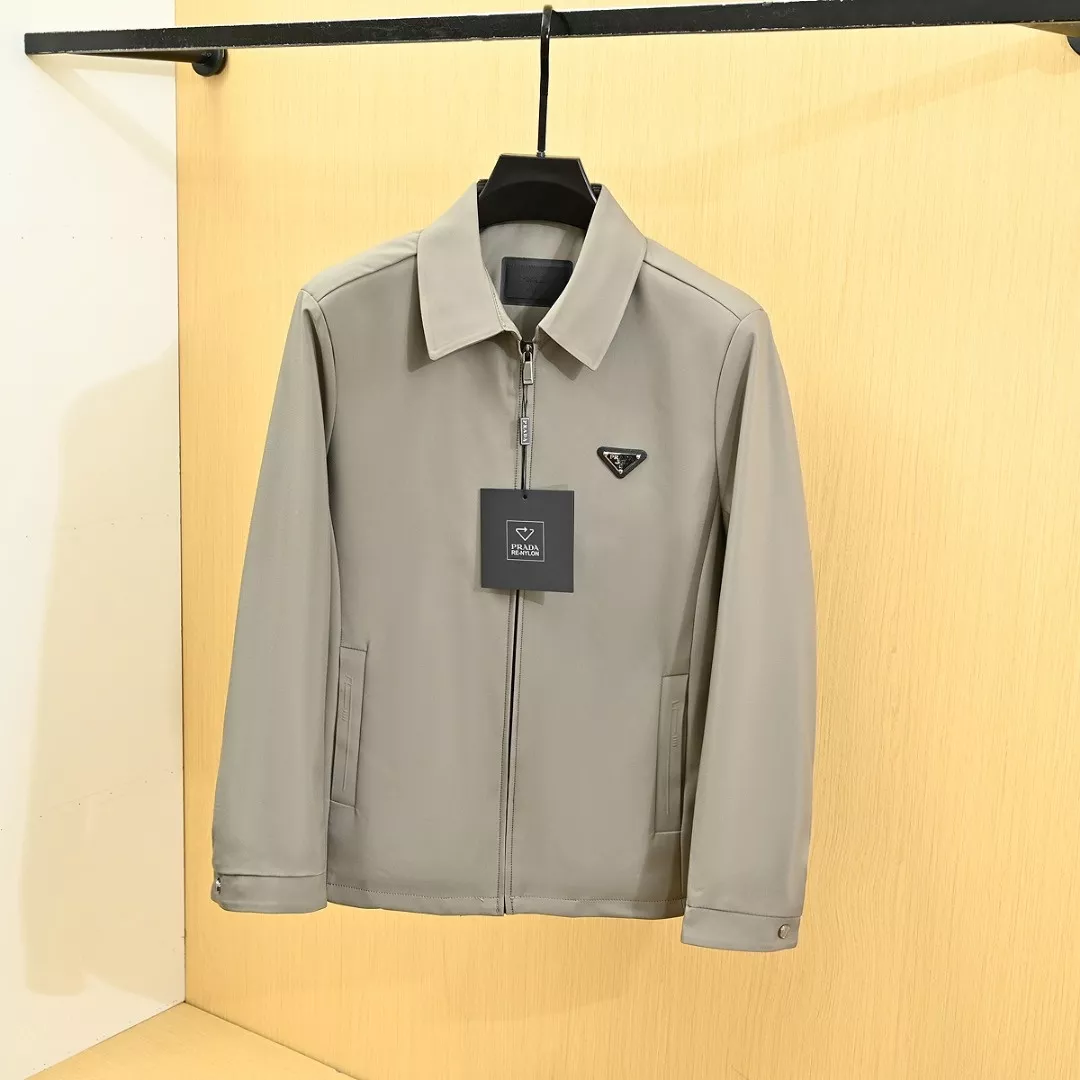 프라다 삼각 로고 경량 폴리에스터 카라 재킷 상세 이미지 6