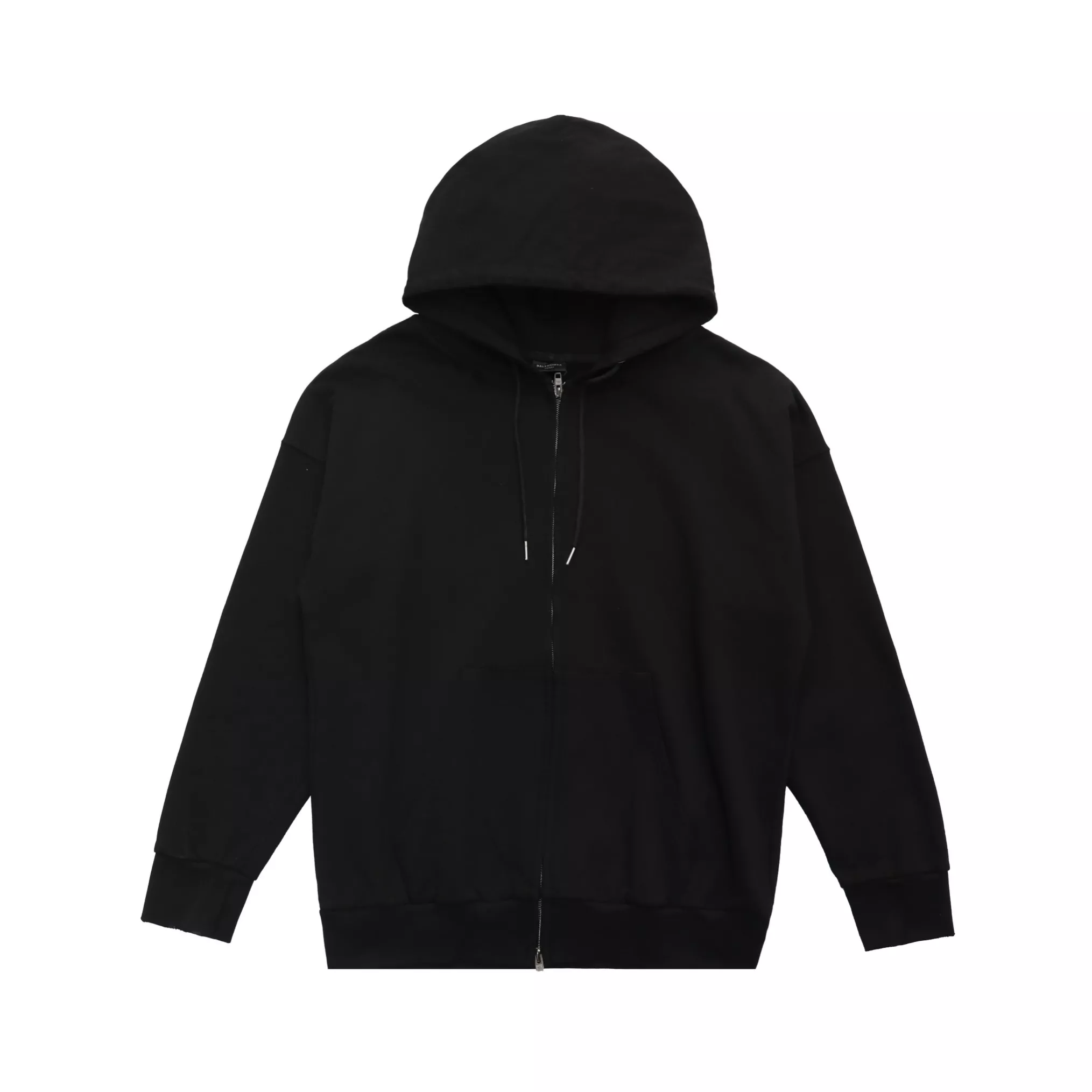 발렌시아가 테이프 로고 워싱 디스트로이드 후드 집업 재킷 상세 이미지 1