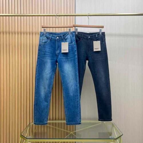 버버리 워시드 스트레이트 코튼 스판 데님 팬츠