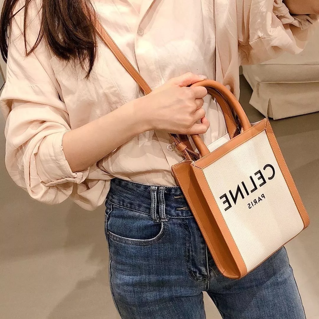 셀린느 캔버스 레더 트리밍 미니 카바스 토트백 상세 이미지 17