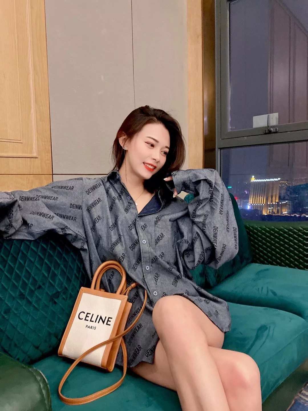 셀린느 캔버스 레더 트리밍 미니 카바스 토트백 상세 이미지 22