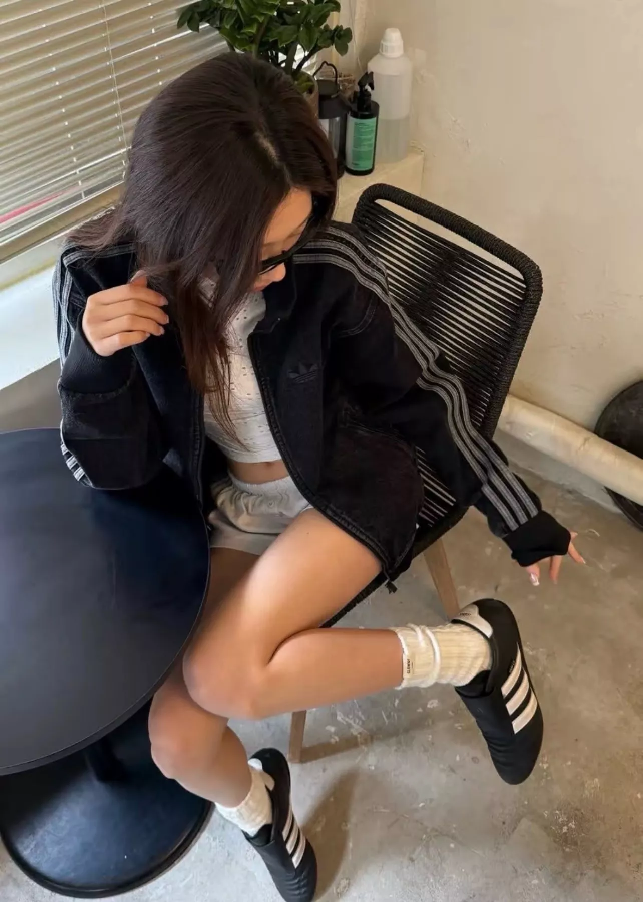 아디다스 워싱 데님 트랙 라인 더블지퍼 재킷 상세 이미지 11